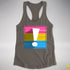 Pansexual Pride Flag Exclamation Point Racerback Tank